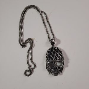 Necklace with Pendant Skull Soldier Stainless steel